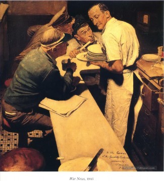 Norman Rockwell Painting - war news Norman Rockwell